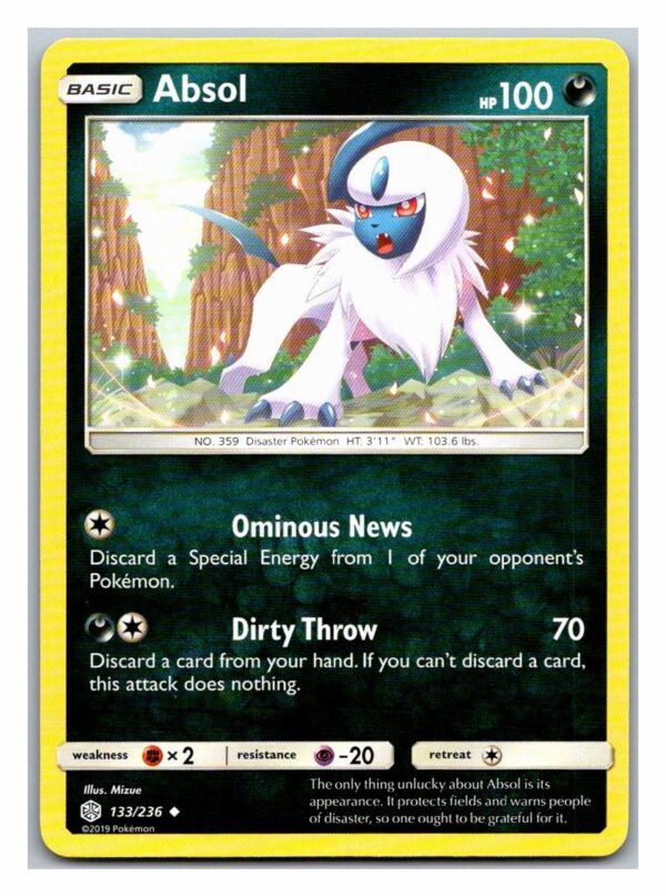 Absol 133/236 Cosmic Eclipse (Uncommon) (Exc Condition)