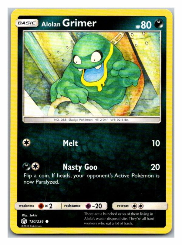 Alolan Grimer 130/236 Cosmic Eclipse (Common) (Exc Condition)