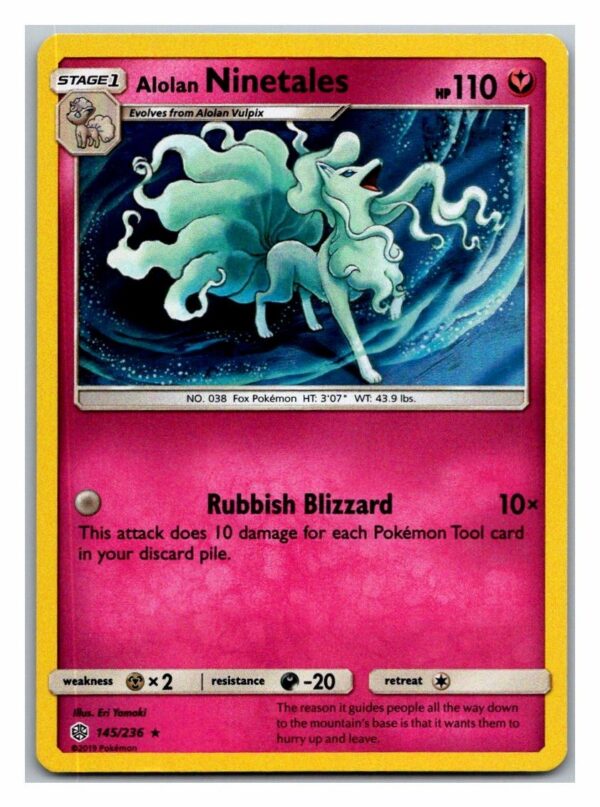 Alolan Ninetales 145/236 Cosmic Eclipse (Holo) (Exc Condition)