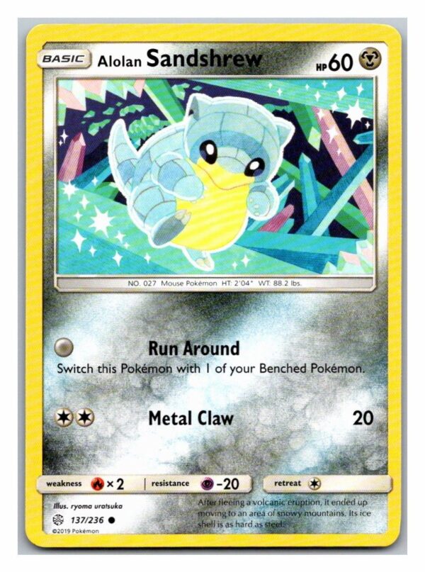 Alolan Sandshrew 137/236 Cosmic Eclipse (Common) (Exc Condition)