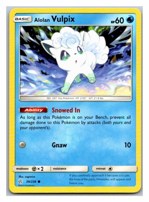 Alolan Vulpix 39/236 Cosmic Eclipse (Common) (Exc Condition)