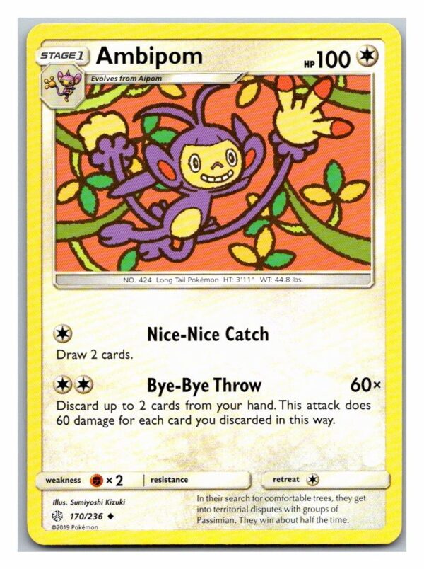 Ambipom 170/236 Cosmic Eclipse (Uncommon) (Exc Condition)