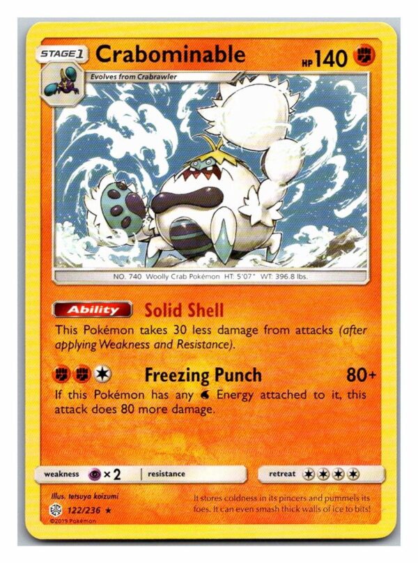 Crabominable 122/236 Cosmic Eclipse (Rare) (Exc Condition)