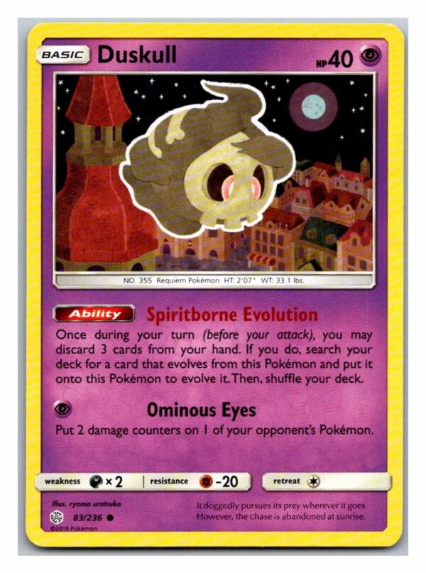 Duskull 83/236 Cosmic Eclipse (Common) (Exc Condition)