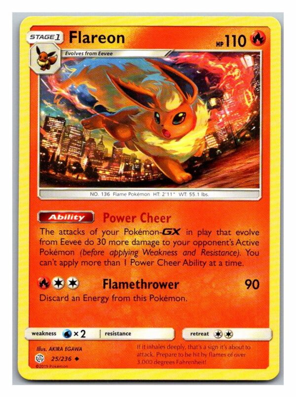 Flareon 25/236 Cosmic Eclipse (Uncommon) (Exc Condition)