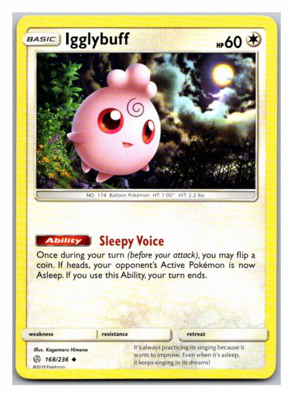 Igglybuff 168/236 Cosmic Eclipse (Uncommon) (Exc Condition)