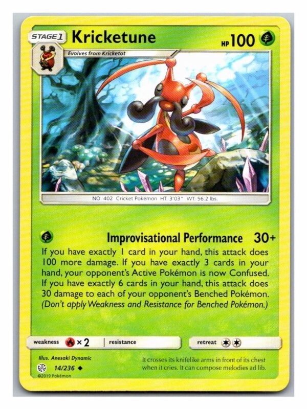 Kricketune 14/236 Cosmic Eclipse (Uncommon) (Exc Condition)