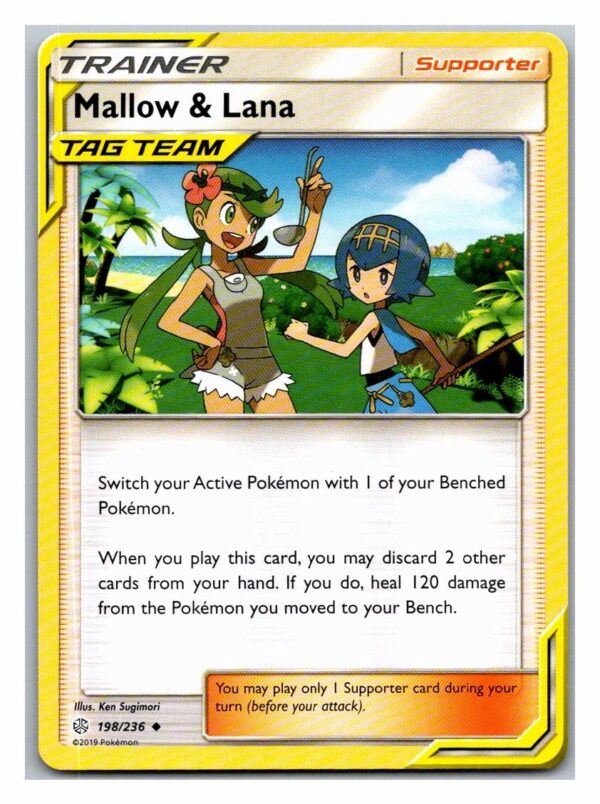 Mallow & Lana 198/236 Cosmic Eclipse (Uncommon) (Exc Condition)