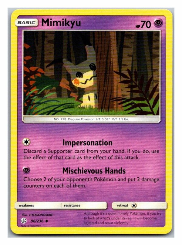 Mimikyu 96/236 Cosmic Eclipse (Uncommon) (Exc Condition)