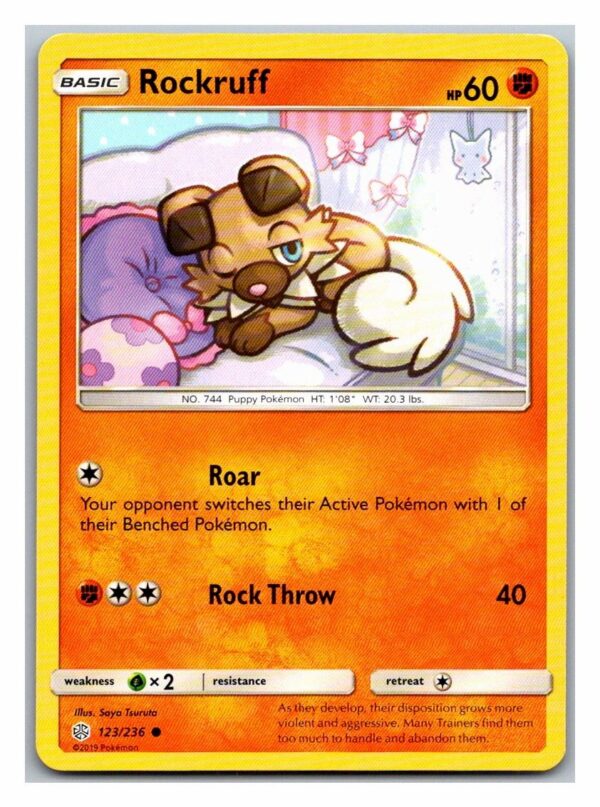 Rockruff 123/236 Cosmic Eclipse (Common) (Exc Condition)