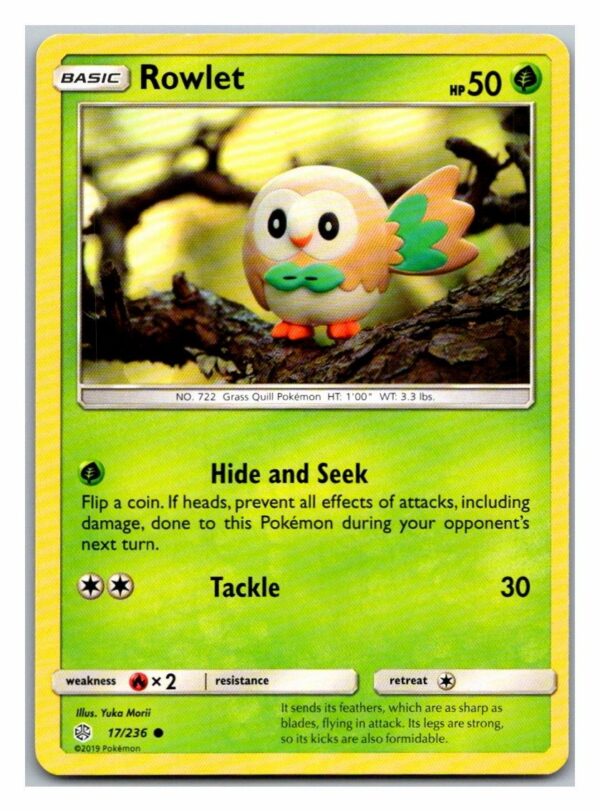 Rowlet 17/236 Cosmic Eclipse (Common) (Exc Condition)