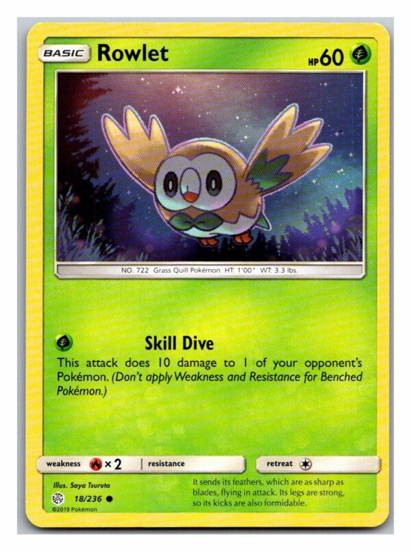 Rowlet 18/236 Cosmic Eclipse (Common) (Exc Condition)