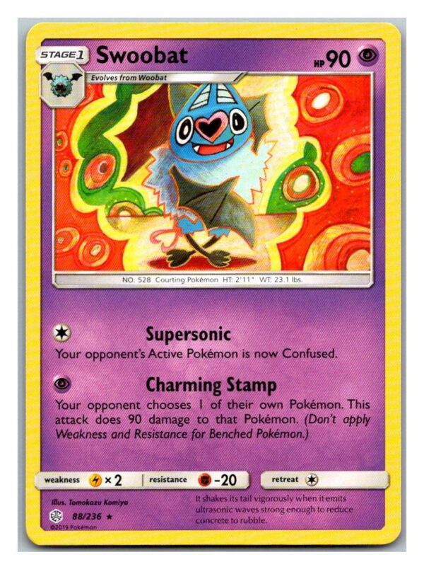 Swoobat 88/236 Cosmic Eclipse (Rare) (Exc Condition)