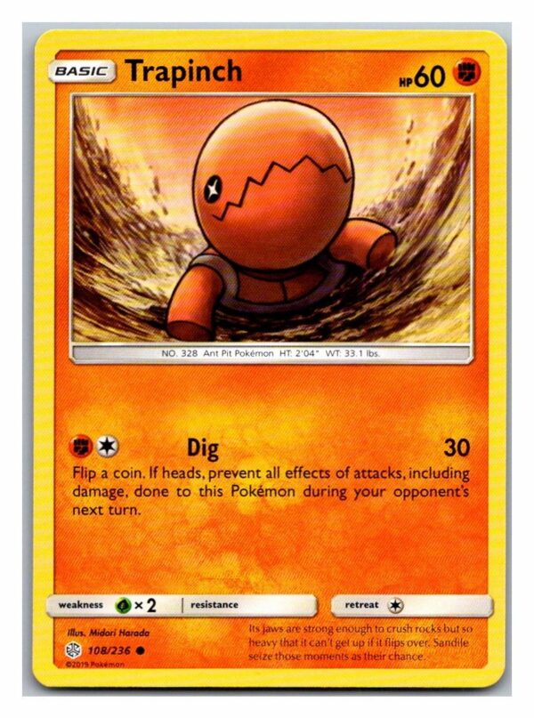 Trapinch 108/236 Cosmic Eclipse (Common) (Exc Condition)