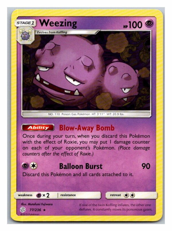 Weezing 77/236 Cosmic Eclipse (Rare) (Exc Condition)