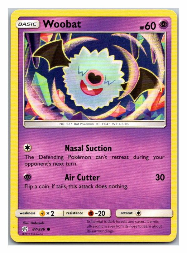 Woobat 87/236 Cosmic Eclipse (Common) (Exc Condition)