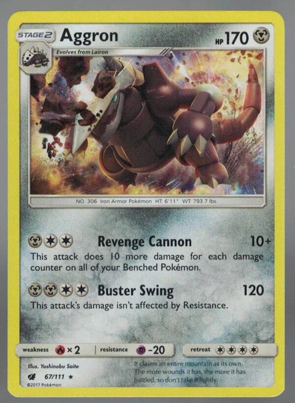 Aggron 67/111 Crimson Invasion (Holo) (Exc Condition)