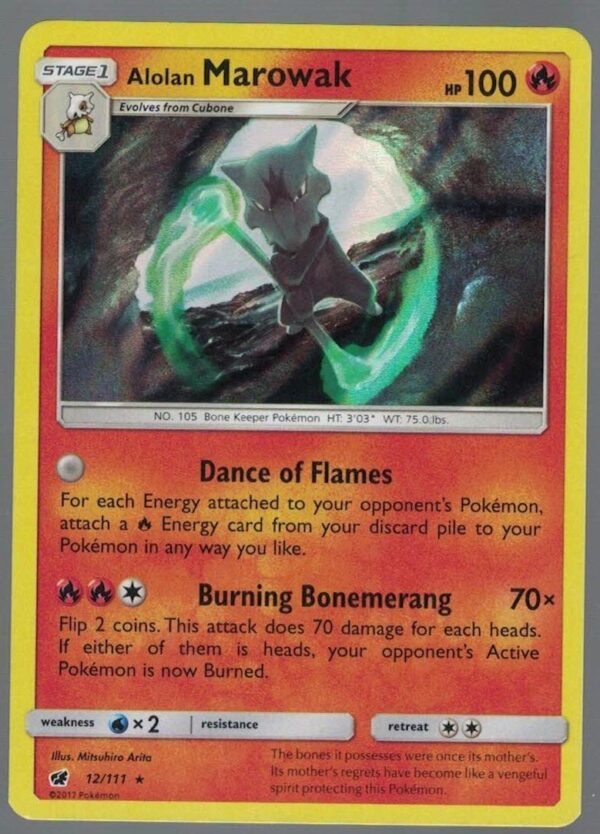 Alolan Marowak 12/111 Crimson Invasion (Holo) (Exc Condition)