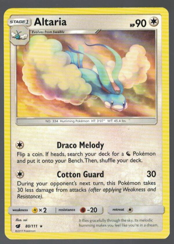 Altaria 80/111 Crimson Invasion (Rare) (Exc Condition)