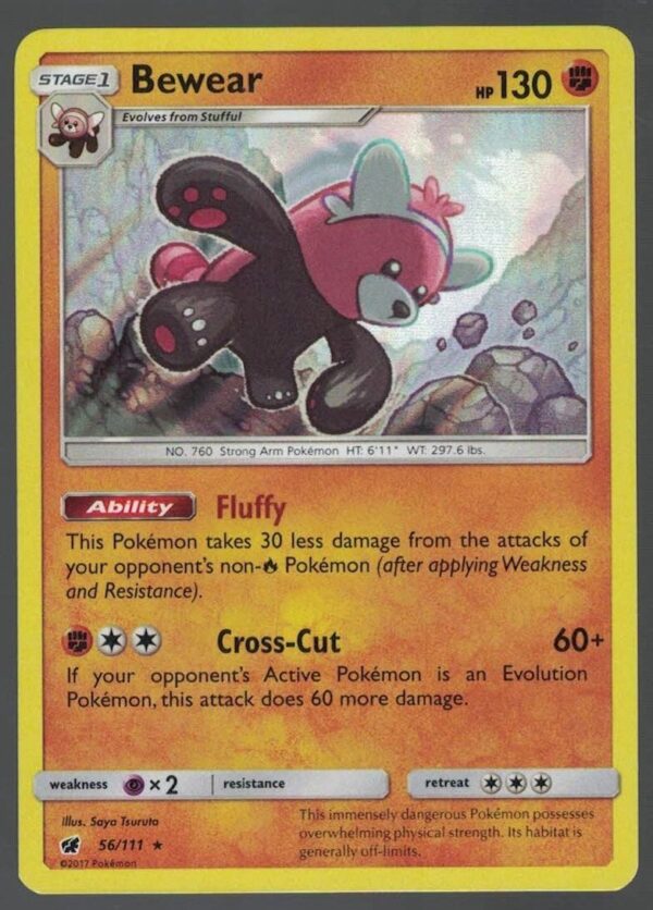 Bewear 56/111 Crimson Invasion (Holo) (Exc Condition)