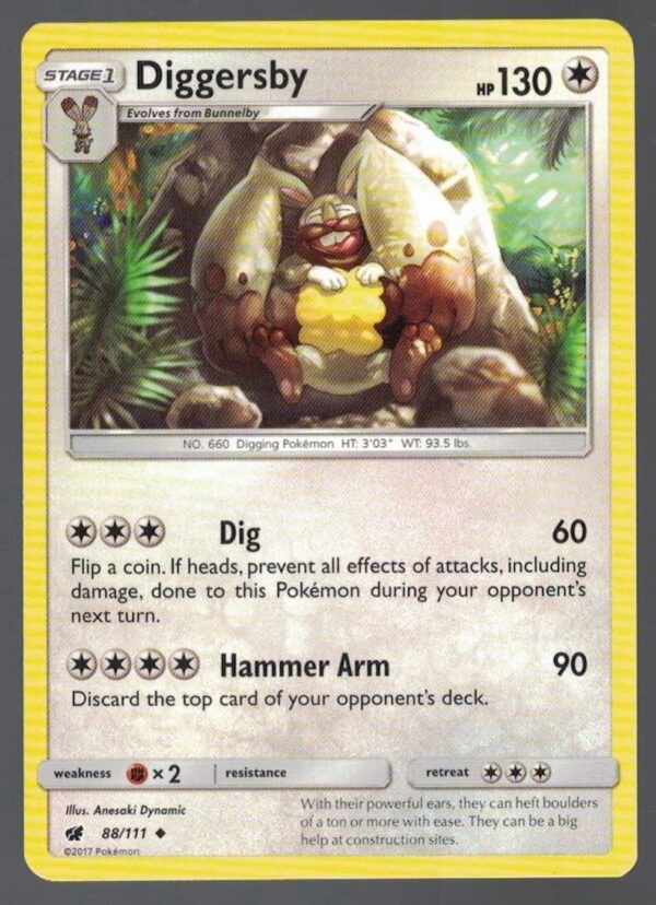 Diggersby 88/111 Crimson Invasion (Uncommon) (Exc Condition)
