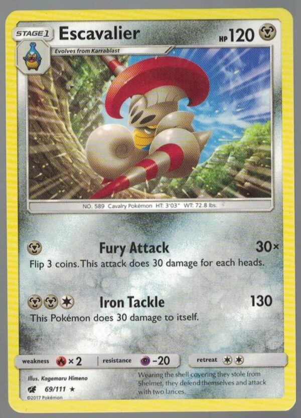 Escavalier 69/111 Crimson Invasion (Rare) (Exc Condition)