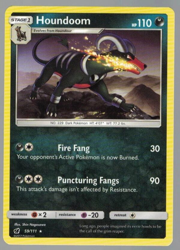 Houndoom 59/111 Crimson Invasion (Rare) (Exc Condition)