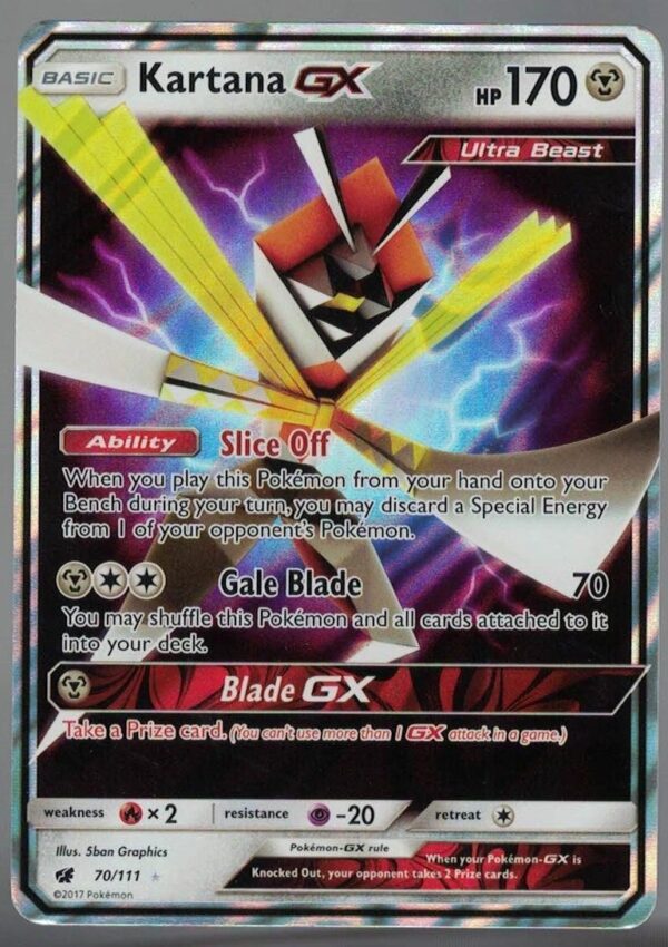 Kartana GX 70/111 Crimson Invasion (Ultra Rare) (Exc Condition)