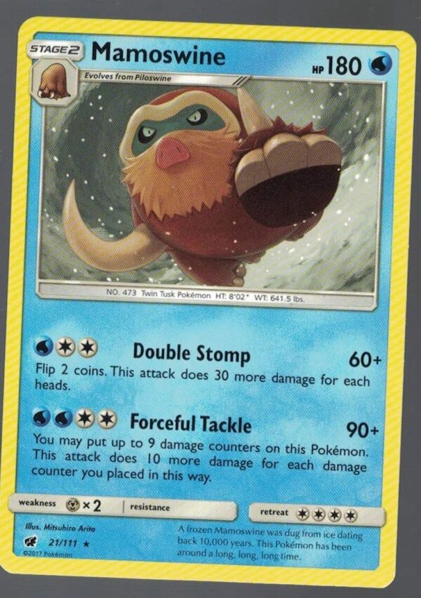 Mamoswine 21/111 Crimson Invasion (Rare) (Exc Condition)
