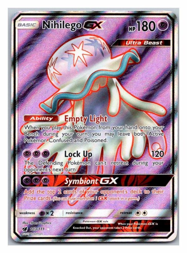 Nihilego GX 103/111 Crimson Invasion (Ultra Rare) (Exc Condition)
