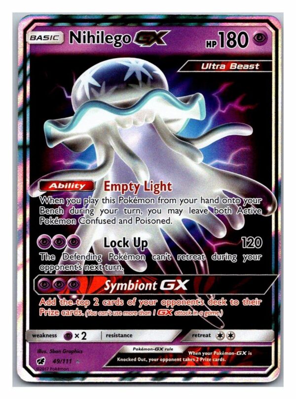 Nihilego GX 49/111 Crimson Invasion (Ultra Rare) (Exc Condition)