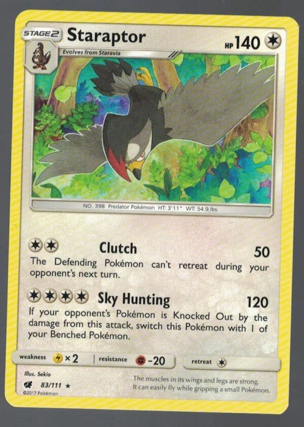 Staraptor 83/111 Crimson Invasion (Rare) (Exc Condition)