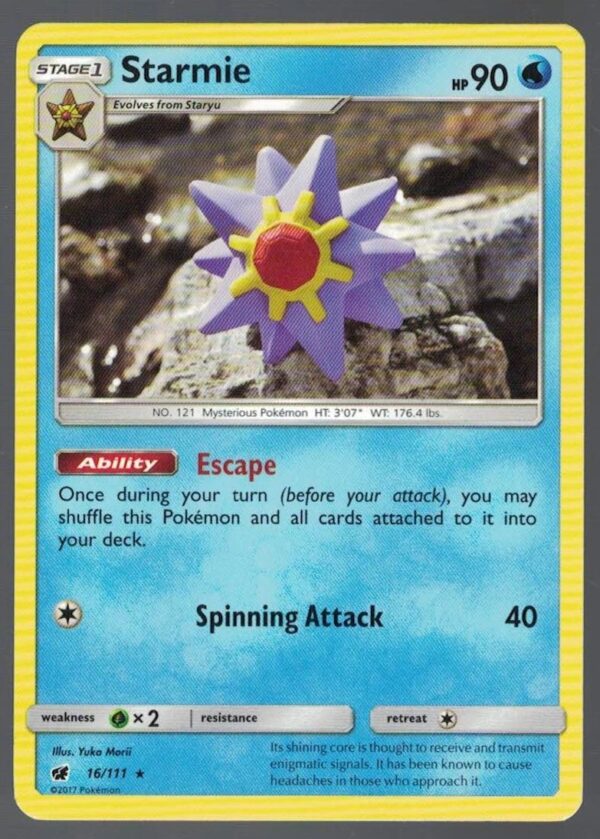 Starmie 16/111 Crimson Invasion (Rare) (Exc Condition)
