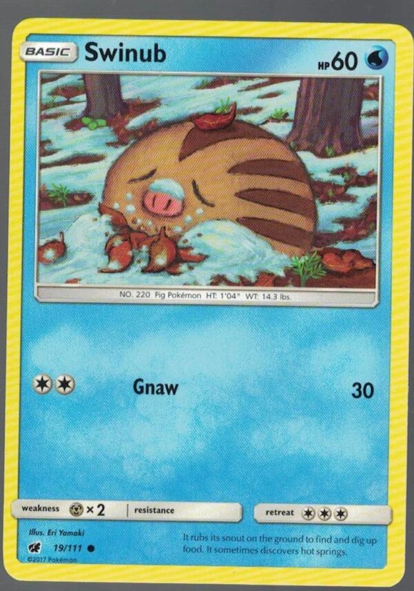 Swinub 19/111 Crimson Invasion (Common) (Exc Condition)