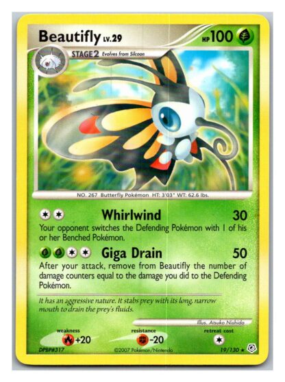Beautifly 19/130 Diamond & Pearl (Rare) (Exc Condition)