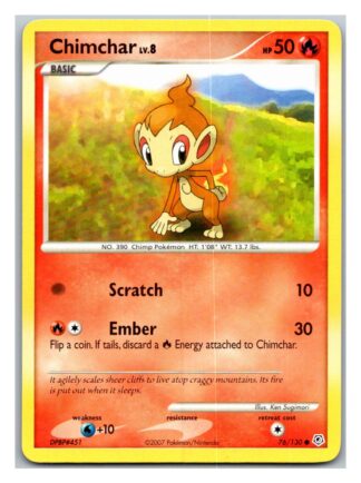 Chimchar 76/130 Diamond & Pearl (Common) (P Condition)