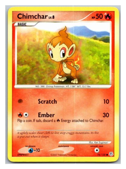 Chimchar 76/130 Diamond & Pearl (Common) (Exc Condition)