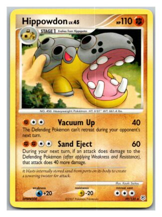 Hippowdon 29/130 Diamond & Pearl (Rare) (Exc Condition)