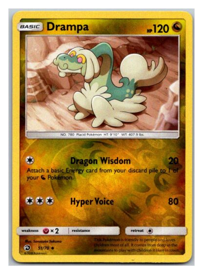 Drampa 51/70 Dragon Majesty (Reverse Holo) (Exc Condition)