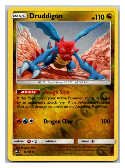 Druddigon 45/70 Dragon Majesty (Reverse Holo) (Exc Condition)