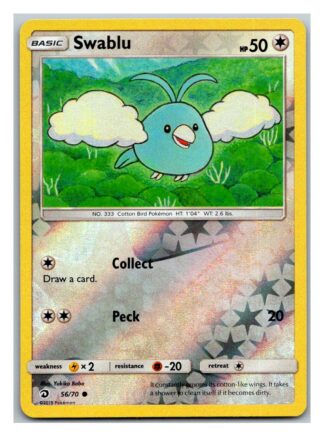 Swablu 56/70 Dragon Majesty (Reverse Holo) (Exc Condition)