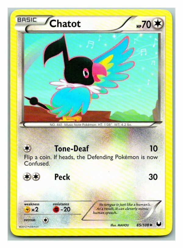Chatot 85/108 Dark Explorers (Uncommon) (Exc Condition)