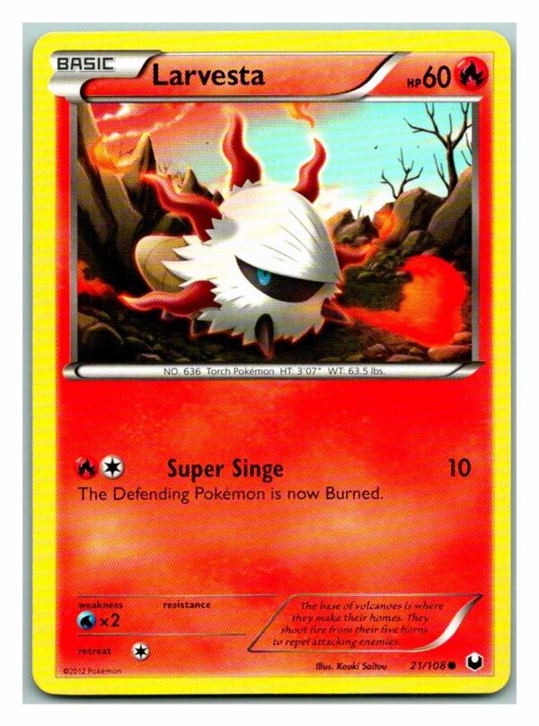 Larvesta 21/108 Dark Explorers (Common) (Exc Condition)
