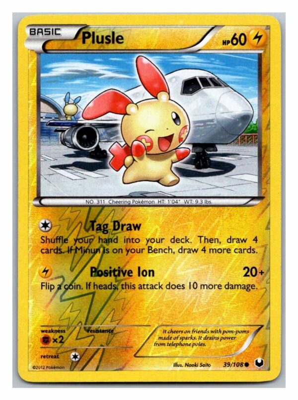 Plusle 39/108 Dark Explorers (Reverse Holo) (Exc Condition)