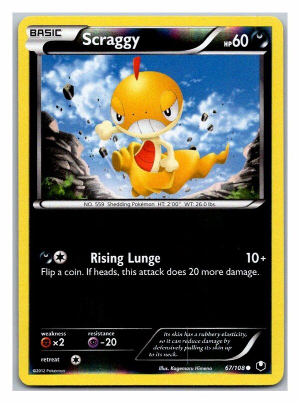 Scraggy 67/108 Dark Explorers (Reverse Holo) (Exc Condition)