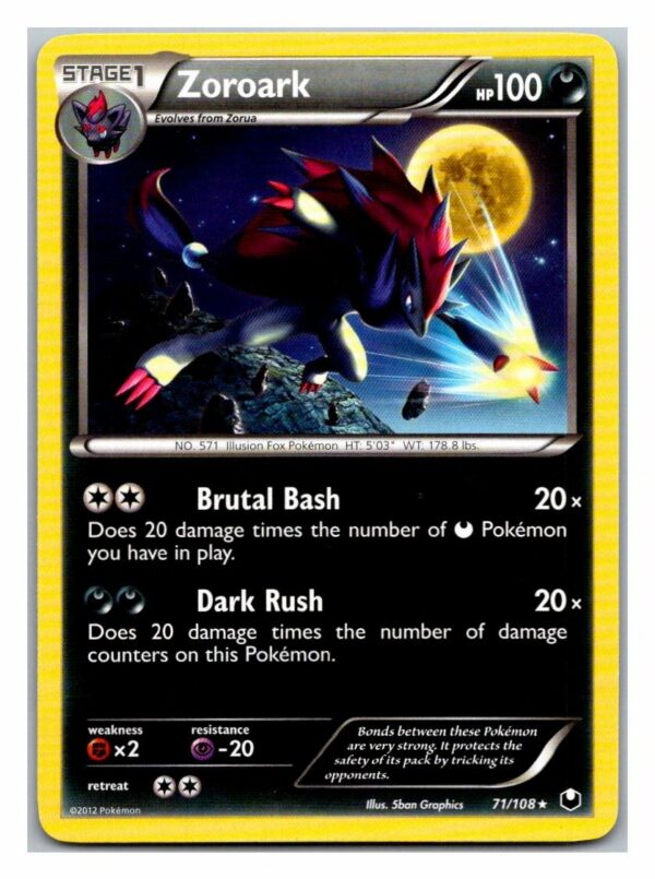 Zoroark 71/108 Dark Explorers (Rare) (Exc Condition)