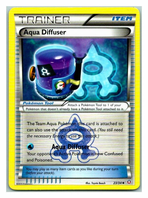 Aqua Diffuser 23/34 Double Crisis (Played Condition) (Reverse Holo)