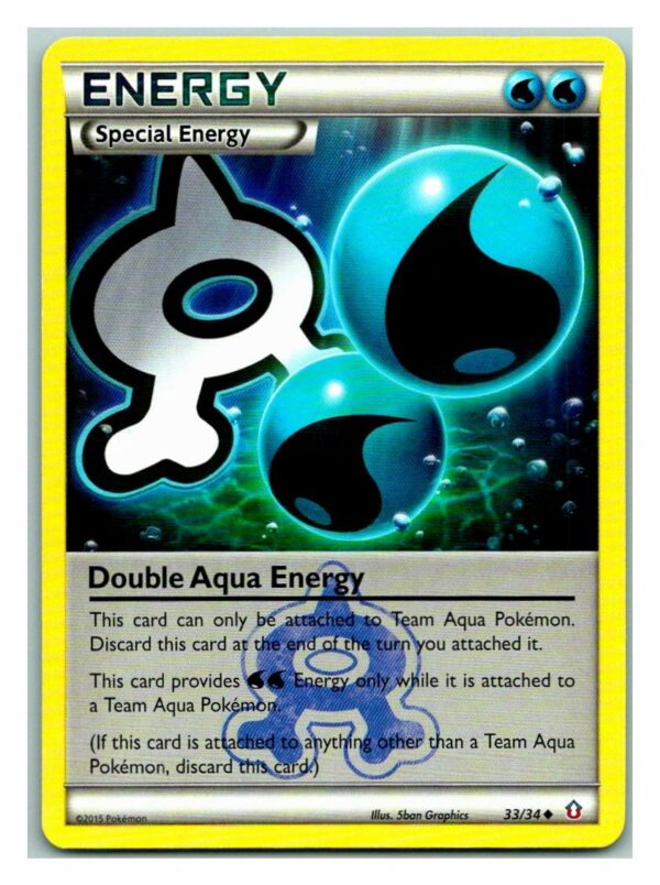 Double Aqua Energy 33/34 Double Crisis (Played Condition) (Uncommon)
