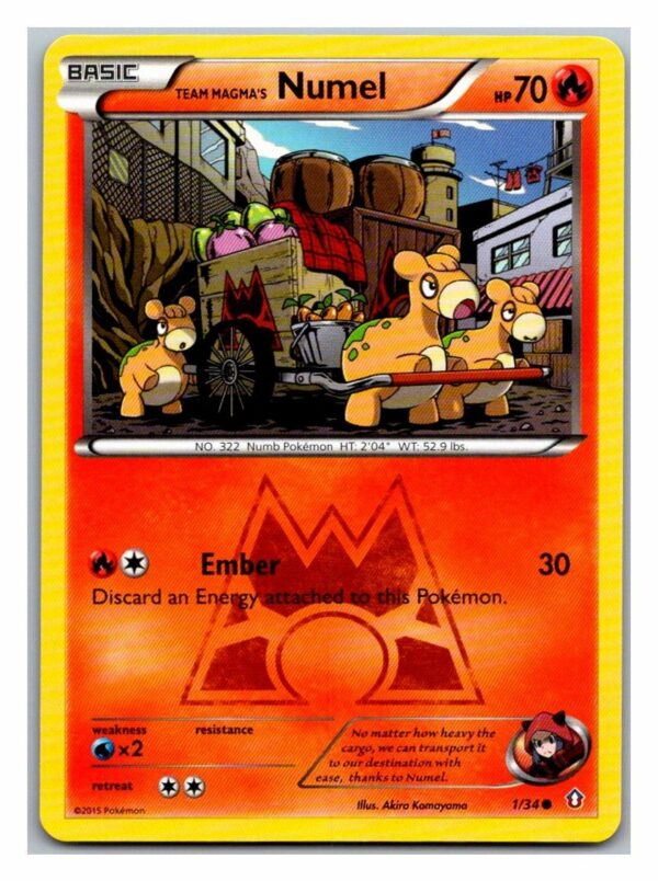 Team Magma's Numel 1/34 Double Crisis (Common) (P Condition)