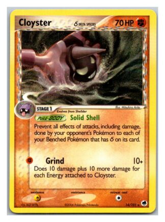 Cloyster 14/101 Dragon Frontiers (Rare) (Exc Condition)